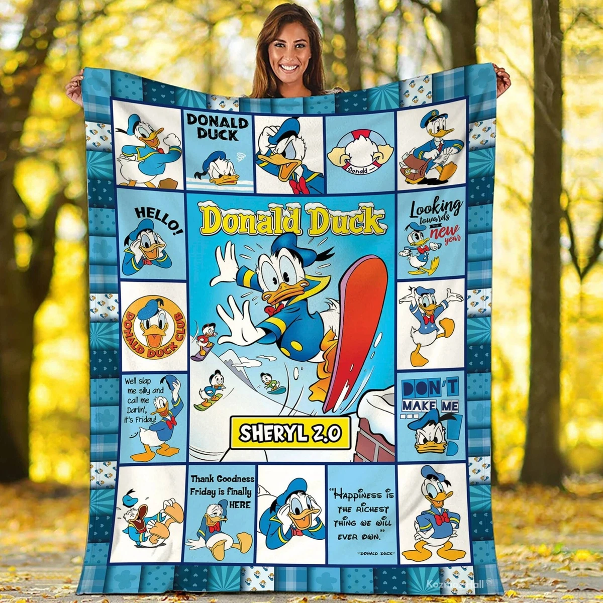 Donald Duck Fleece Blanket Donald Daisy Duck Blanket Donald Magic Kingdom Fleece
