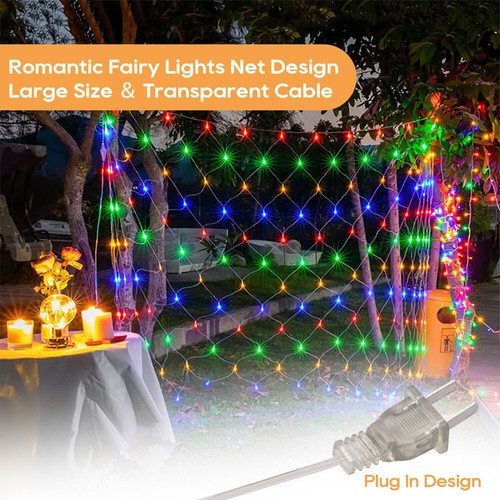 200LED Net Mesh Fairy Curtain String Lights Home Party Wedding Christmas Decor - Picture 13 of 15