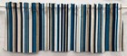 Blue Khaki Beige Stripes Swags, Valances or Curtains 
