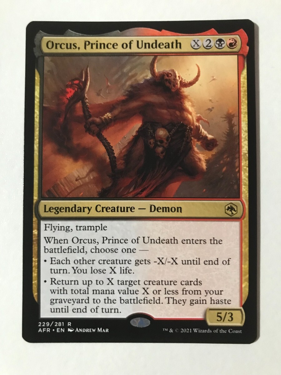 ORCUS, PRINCE OF UNDEATH Adventures in Forgotten Realms MTG Magic Gathering ORCUS, PRINCE OF UNDEATH Adventures in Forgotten Realms MTG Magic Gathering