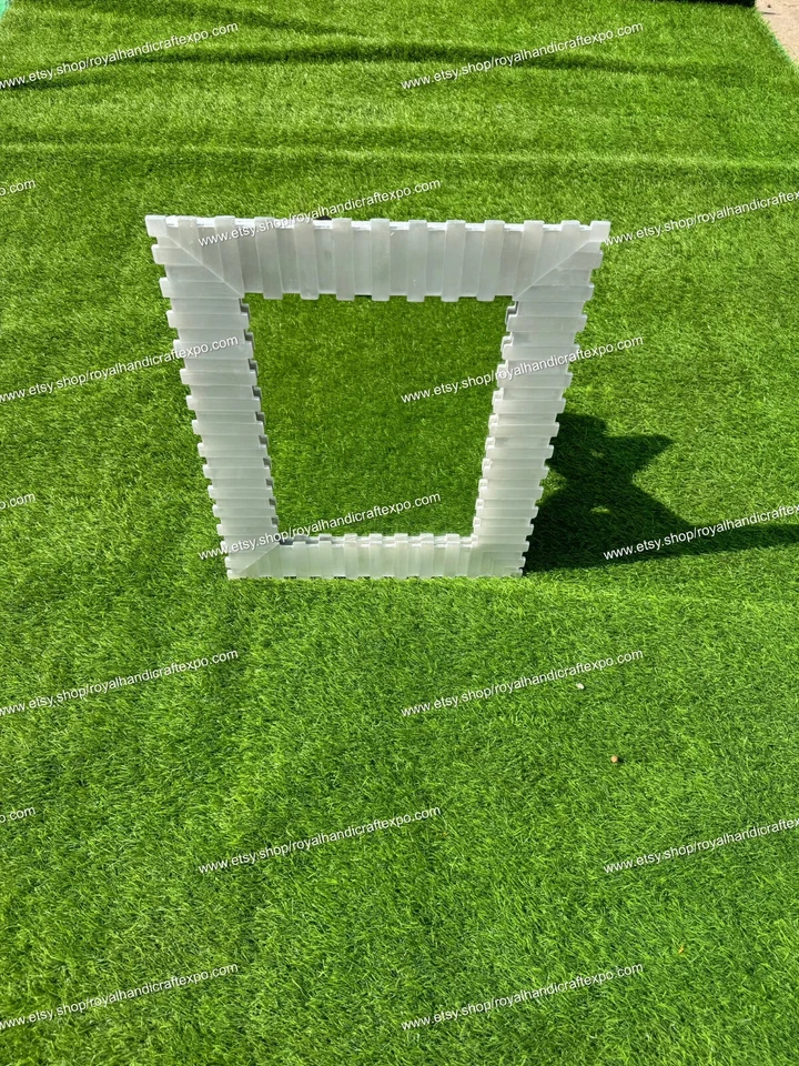 White Marble Rectangle Shape Mirror with Royal Look Selenite Stone Epoxy Art Wal - Image 3 of 4