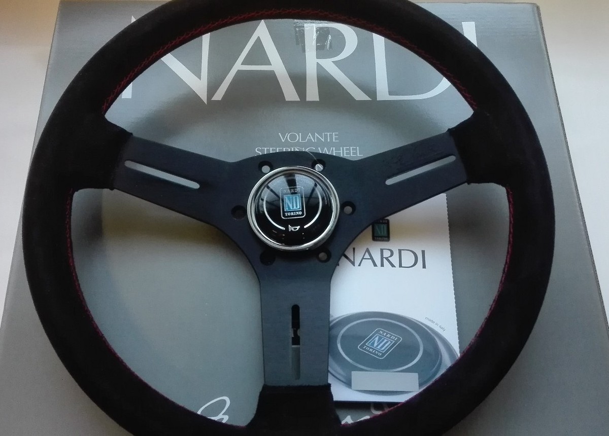 NARDI COMPETITION 330 mm. steering wheel black suede black spokes