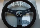 NARDI COMPETITION 330 mm. steering wheel black suede black spokes red stitching