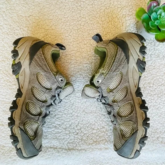 MERRELL Scarpe da trail running atletiche da donna verdi ghiaccio iguana salvia taglia 7 5