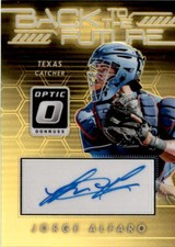 2017 Donruss Optic #BFS-JO Jorge Alfaro Back to the Future /10 Auto Gold