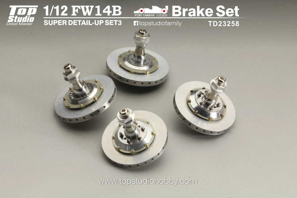 Top Studio 1/12 FW14B Super Detail-up Set 3 - Brake Set Item #TD23258 for Tamiya - Image 3 of 4