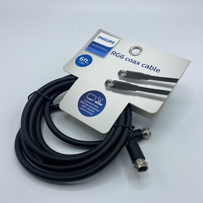 Philips Rd Cable Philips RG6 Coax Cable 6ft. | eBay