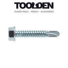 Image of Sealey SDHX6338 Self Drilling Screw 6.3 x 38mm Hex Head Zinc DIN 7504K Pack of 1