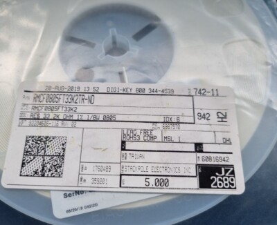 STACKPOLE ELECTRONICS RMCF0805FT33K2 RES 33.2K OHM 5000/PK (R4S8.1B2)