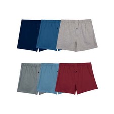 6-pack Fruit of the Loom Men's Size S Knit Boxers Relaxed Knit Cotton Wicking