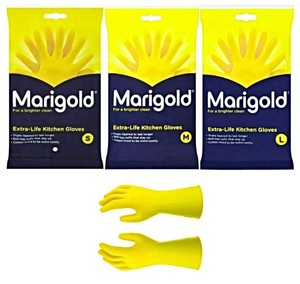 1 Pair Marigold Kitchen Gloves S M L Original Extra Life