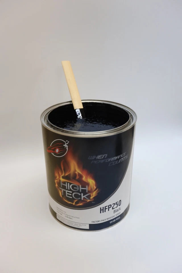 High Teck Ebony Black Basecoat Paint, Reducer, Clearcoat Gallon Kit! GM WA8555 - Image 3 of 4