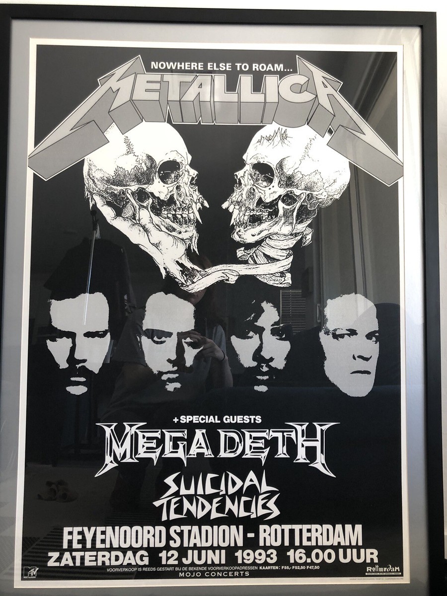Nowhere Else To Roam Metallica Framed Poster 1993 Rotterdam | eBay