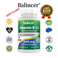 Vitamin B12 120 Capsules 6000mcg Methylcobalamin Fatigue Tiredness High Strength