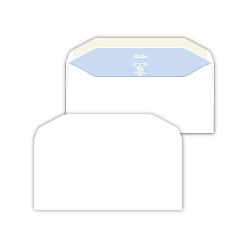 Buste senza finestra Pigna Envelopes Silvermatic 80 g/m² 110x230 mm bianco conf.