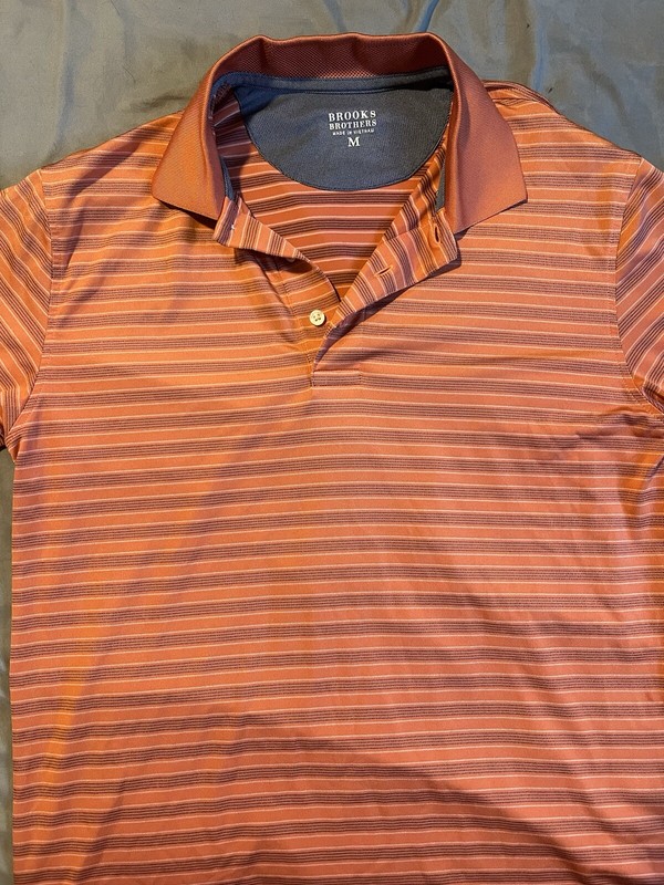 brooks brothers polo golf shirt striped Men’s M