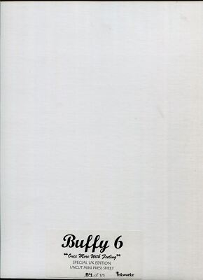 Buffy TVS Staffel 6 ''''Once M W Feeling'''' UK ungeschnitten Mini-Pressesheet Ltd/175