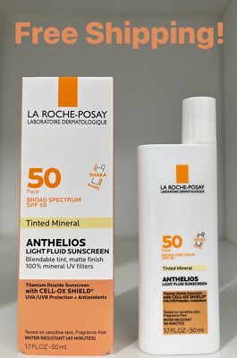 La Roche-Posay Anthelios Mineral Tinted Light Sunscreen Fluid 1.7oz Exp 2025 