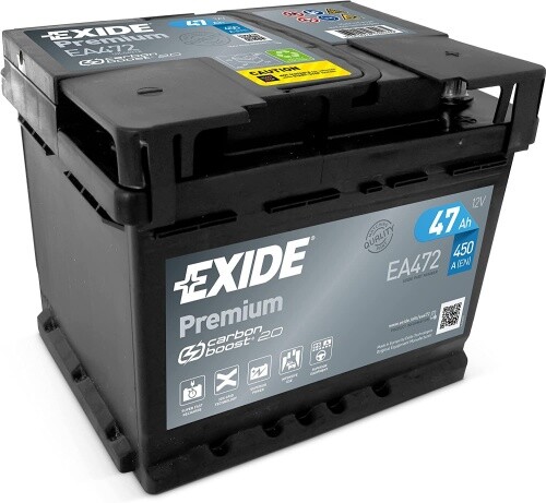 Batterie Exide EA472 Premium pour trajets urbains et hivers rigoureux