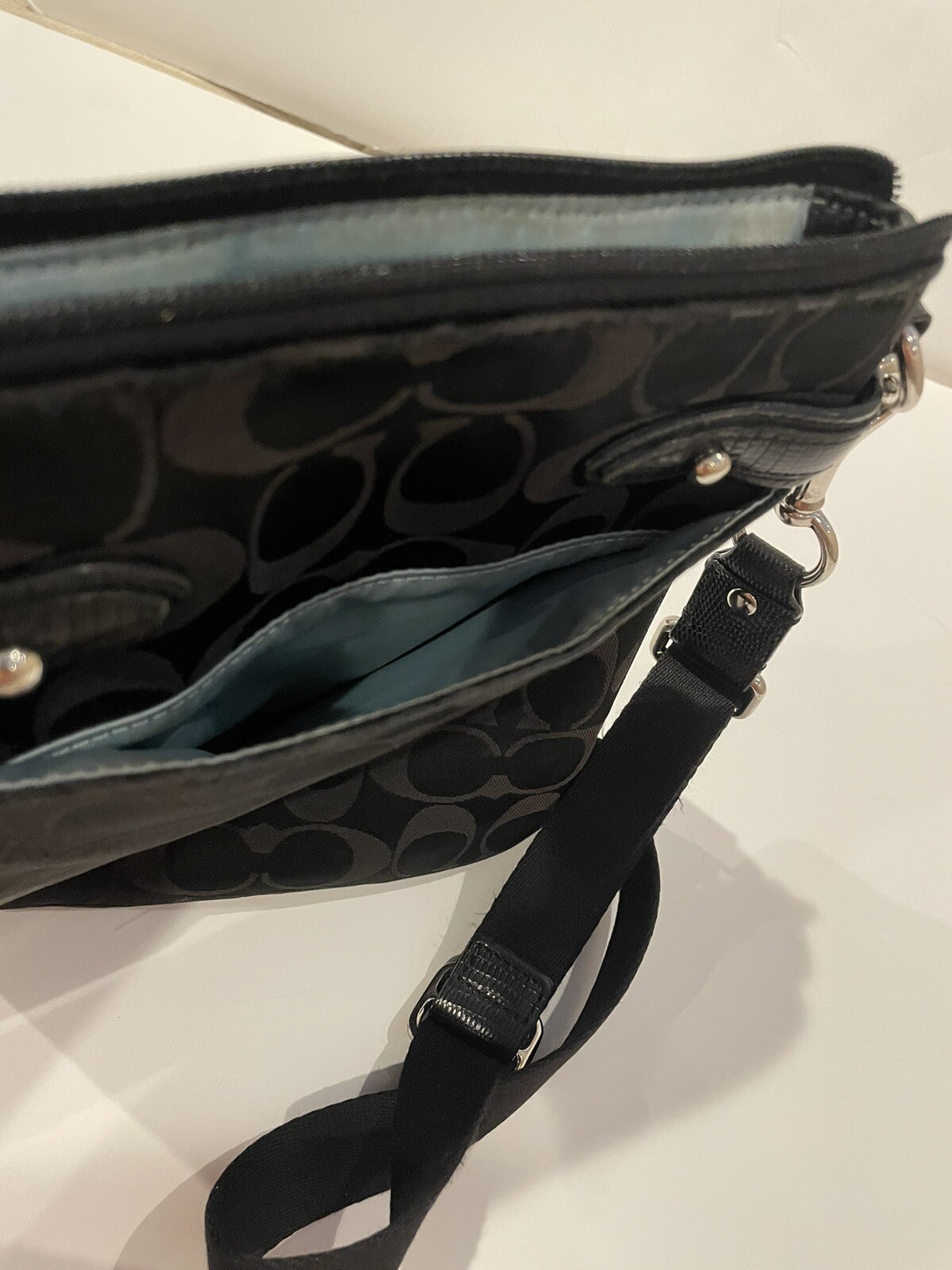 Coach File Mae Crossbody Pebble Leather Bag Black F34823 192643369702