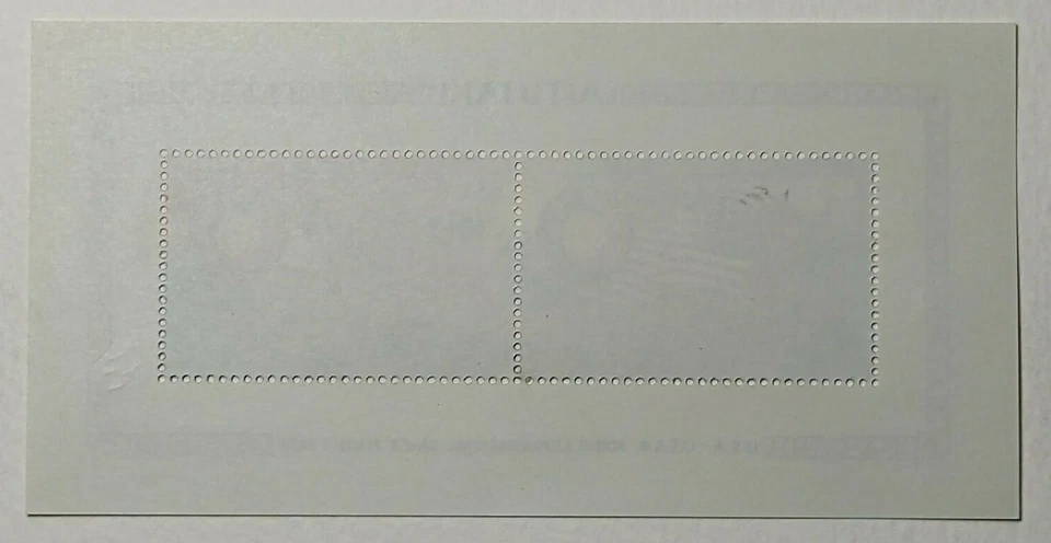 Hoja de recuerdo de vuelo espacial experimental conjunto Apolo 1975 Islas Cook EE. UU.-URSS Foto 2 de 2