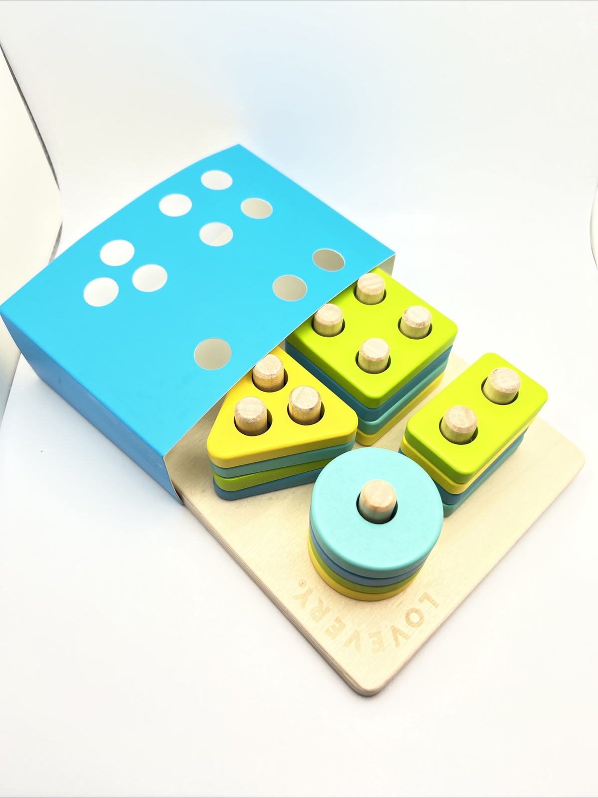 Lovevery The Enthusiast Sort And Stack Peg Puzzle Montossori Toy 23