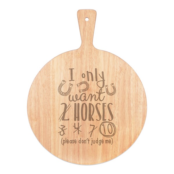 I Nur Want 2 Pferde Pizza Brett Paddel Holz Lustig Pony-image