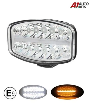 LED Jumbo Léger Toit Pare-Choc Pare-Buffle Blanc Ambre DRL X1 SUV 4X4 Auto 4WD - Photo 1/4
