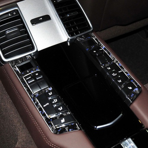 OE Carbon Fiber Rear Center Console Panel Trim for Porsche Panamera 2010-16 - Photo 11 sur 32