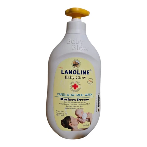 Lanoline Baby Glow Vanilla Oat Meal Gel Wash 1000ml