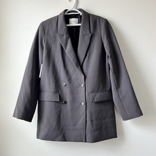 Nwt Aritzia Wilfred Cherrelle Blazer Jacket Women’s Sz M Graytaupe Office Career