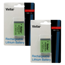 Two Vivitar Replacement Battery Canon NB 13L for Canon SX720 HS Digital Camera