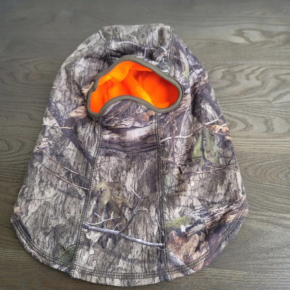 HUNTWORTH FULL FACE MASK HAT HOOD CAMO Orange FLEECE LINED OS  - Image 2 of 4