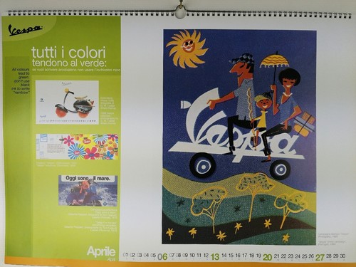 VESPA CALENDARIO 2003 - CALENDARIO PIAGGIO - ORIGINALE 60X43 CM - Picture 3 of 3