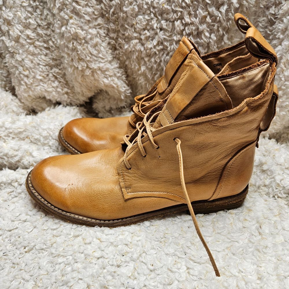 Silent D Chug Supple Tan Leather Laceup Boots sz … - image 5