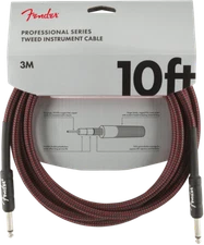 Genuine Fender Professional Series Guitar/Instrument Cable - RED TWEED - 10' ft