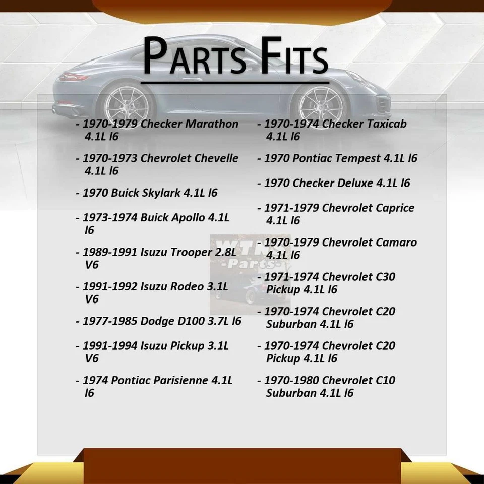 Velas de ignição 6 peças compatíveis com 1970 1971 1972 1973 Chevrolet Bel Air Champion - Imagem 2 de 4