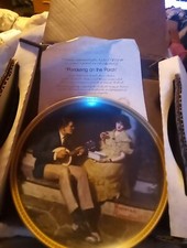 Norman Rockwell Pondering on the Porch Plate 1981 Vtg Rediscovering Women 3rd 