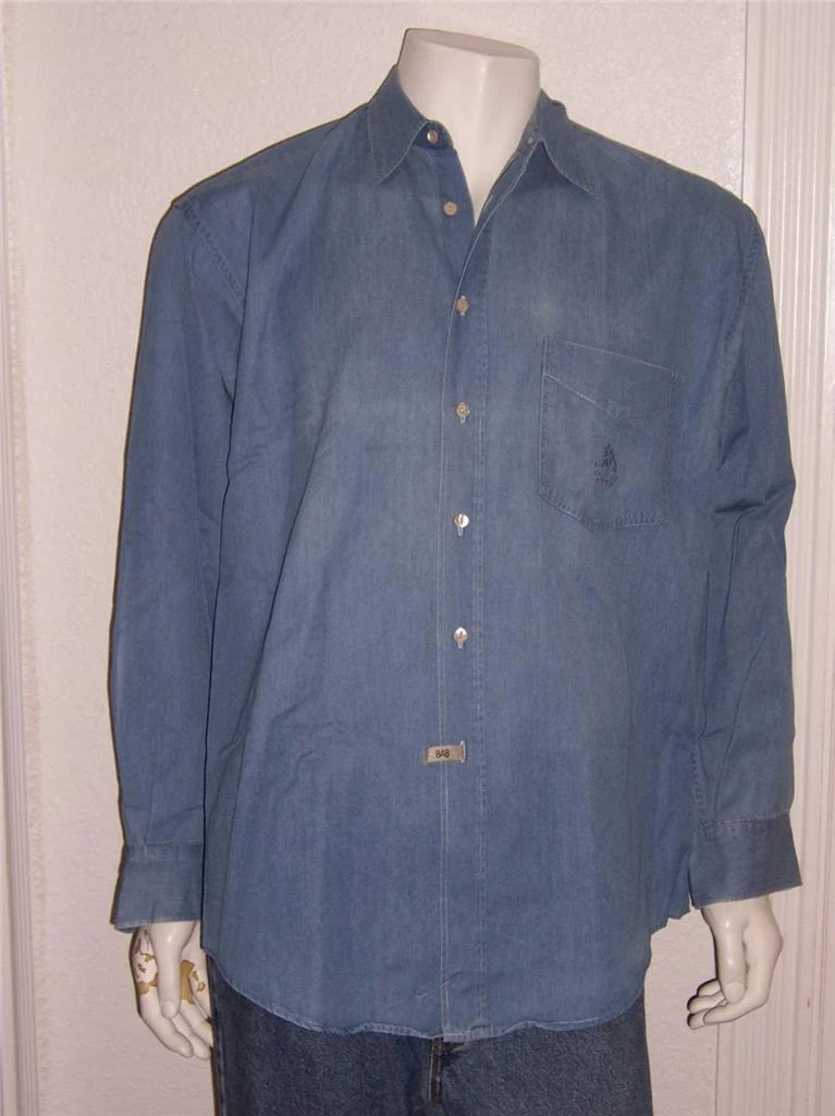 Hugo boss denim shirt deals