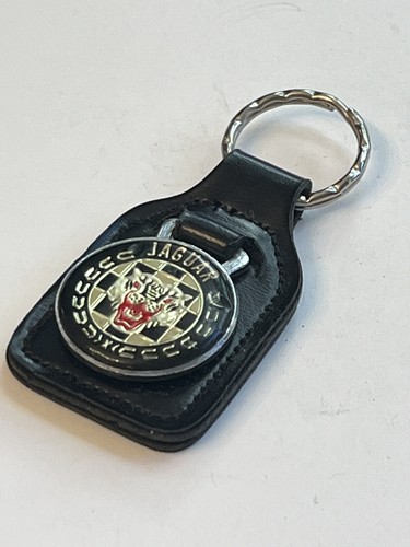 RARE 1960s VINTAGE ORIGINAL JAGUAR GROWLER LEATHER KEYCHAIN/FOB/ENGLAND/LQQK 👀 - Picture 8 of 15