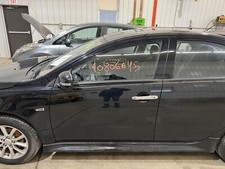 08-17 Mitsubishi Lancer Driver Left Front Door Black Pearl Paint X42