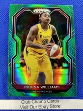 2021 #38 Riquna Williams WNBA Panini Prizm Basketball Green Prizm Aces