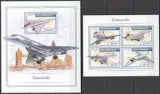 HM1244 2018 MOZAMBIQUE CONCORDE AVIATION TRANSPORT #9429-2+BL1326 MNH