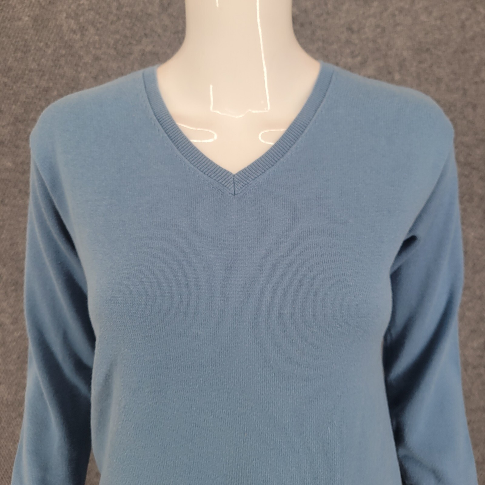 Womens Sweater XX-Small Sz Blue Cotton Rayon Casual Modern Top w Scarf Set