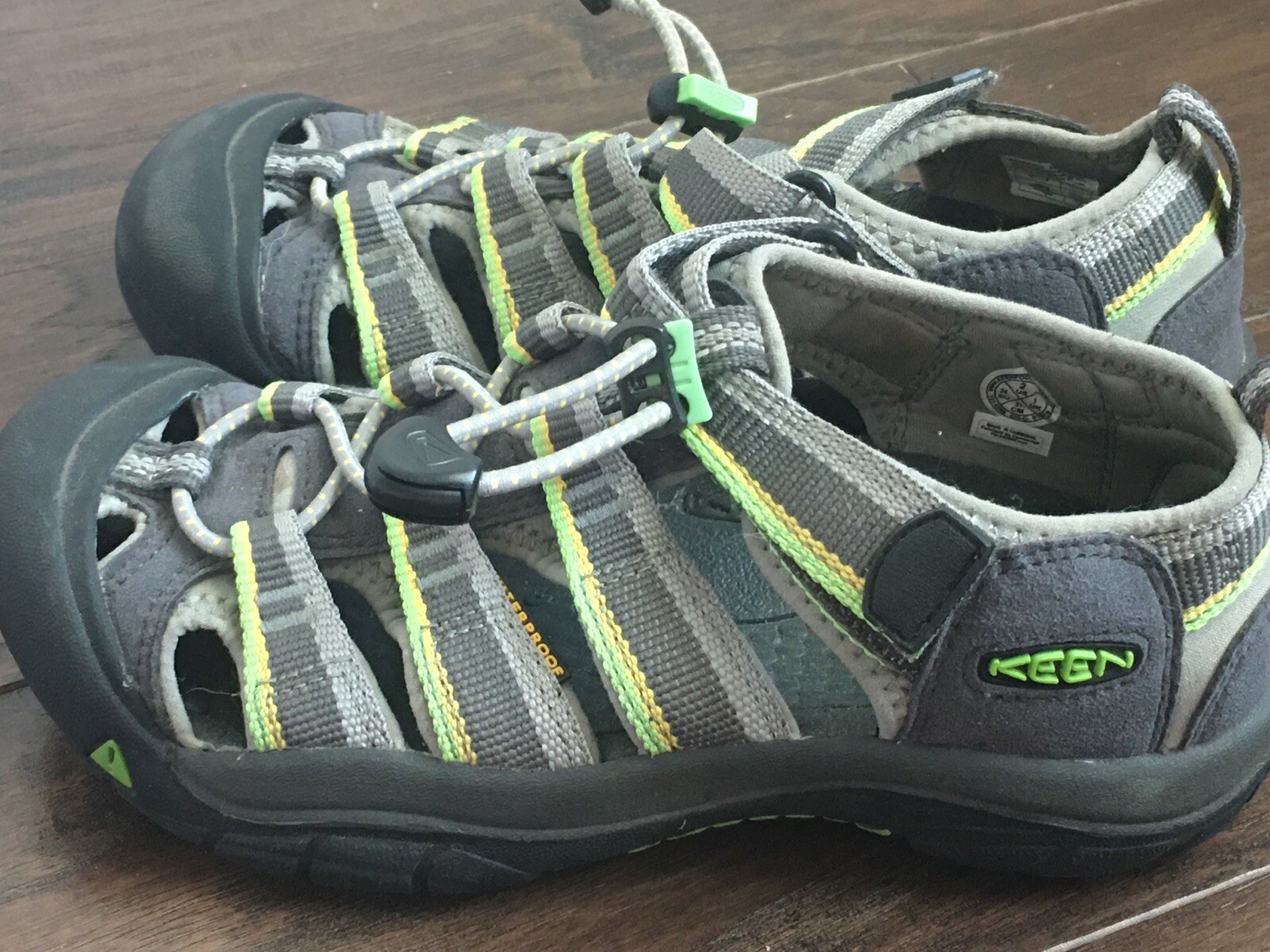 Sandali KEEN ragazzo grigio verde fluo Newport H2 impermeabili sport acquatici giovani taglia 2