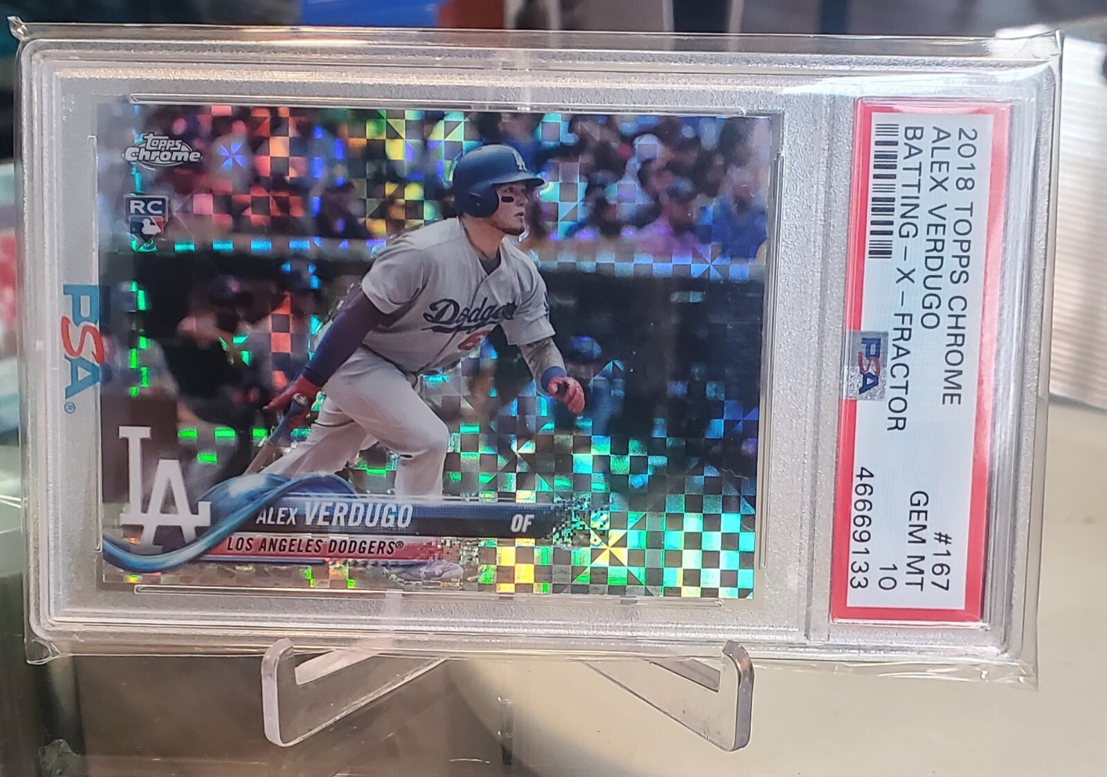 2018 Topps Chrome Batting Refractor 167 Alex Verdugo Rookie RC PSA 10