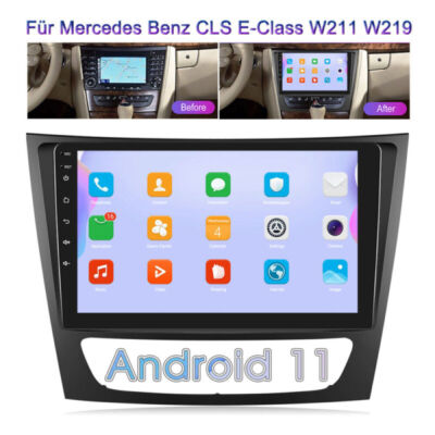 Android 11.0 Car Radio For Mercedes Benz E-W211 CLS500 9'' GPS Navi Stereo WiFi