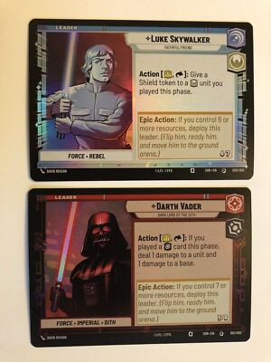 Star Wars Unlimited Anführer Luke Skywalker & Darth Vader  Foil  Prerelease - EN
