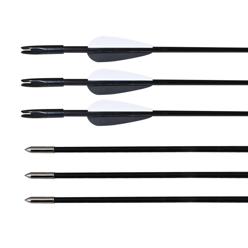 48PCS 30'' Archery Fiberglass Arrows Hunting Target Practice for Recurve Bow - Image 3 of 4