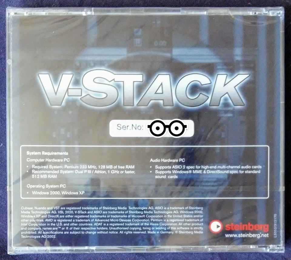 Steinberg V-STACK, VST System Link, Software, CD, New/Sealed - Image 2 of 2